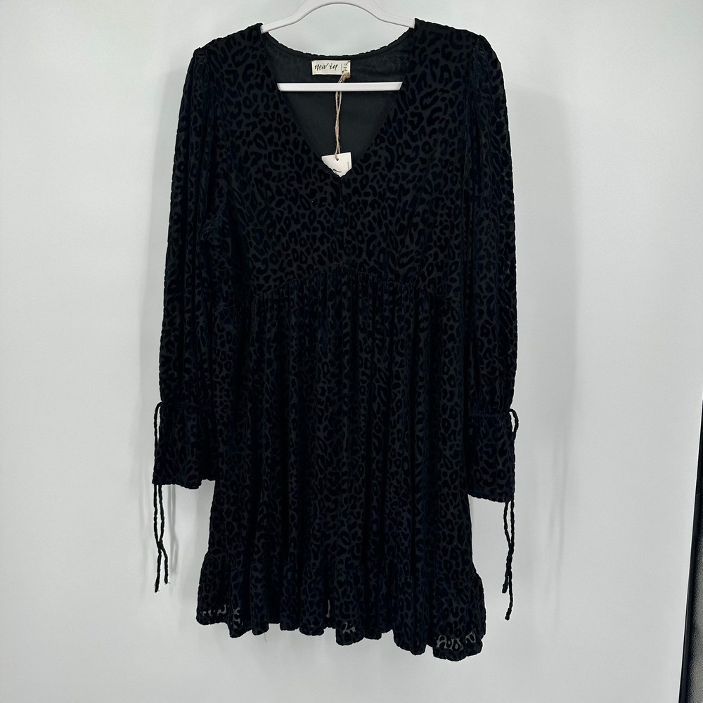 Womens Whimisgoth Burnout Velvet Dress Size 1X Animal Print Romantic Moody